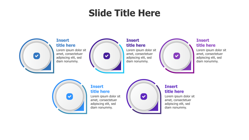 5-Step Circular Process with Checkmarks
