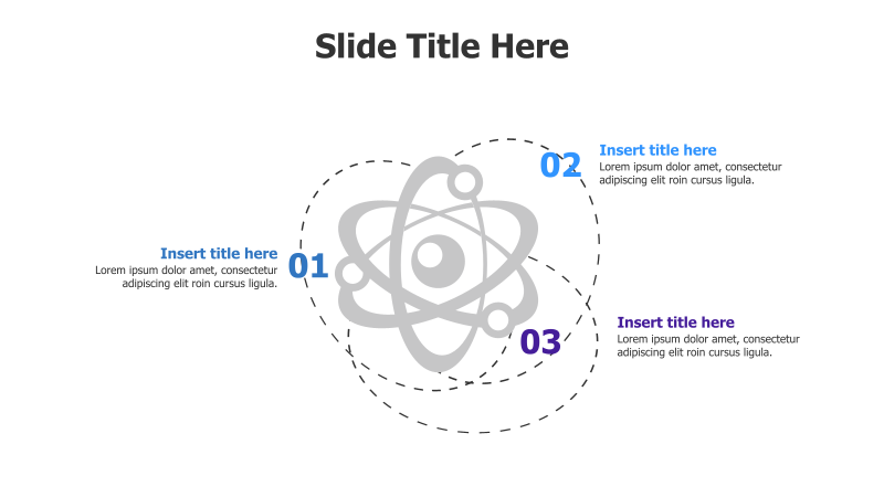 3-Point Scientific Atom Infographic