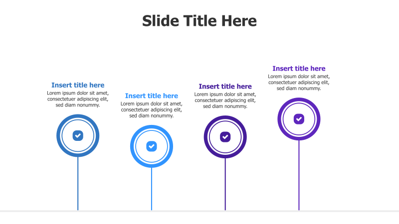 4-Point Timeline with Circular Icons