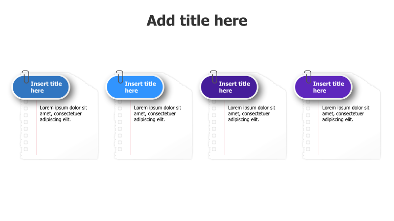 4 Paper Sticky Notes with Clips