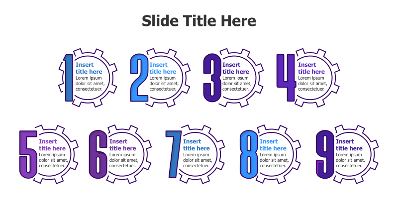 9 Numbering Gears Template