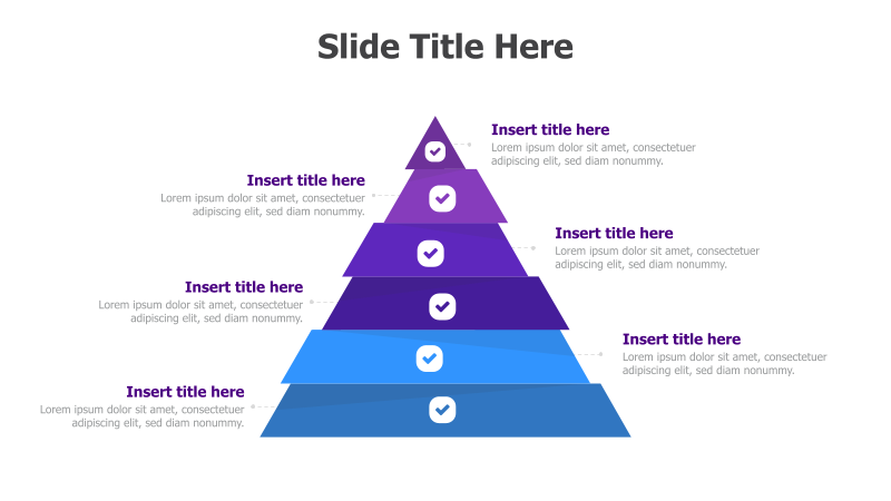 6-Level Pyramid with Checkmarks