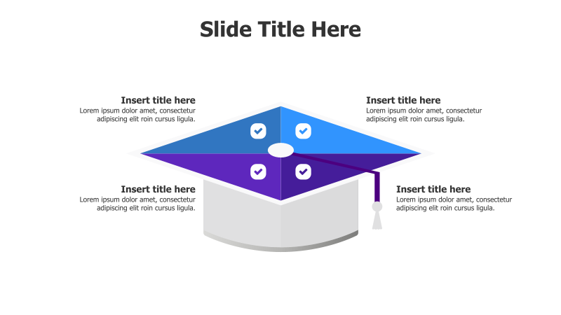 4-Point Graduation Hat Infographic