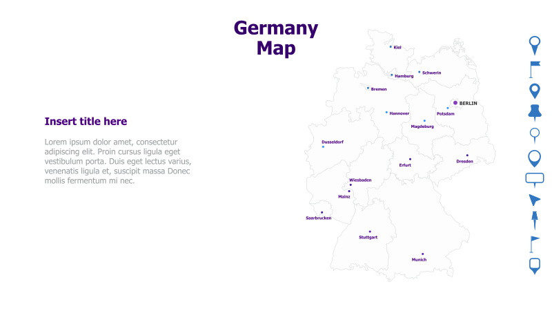 Germany Map with City Markers