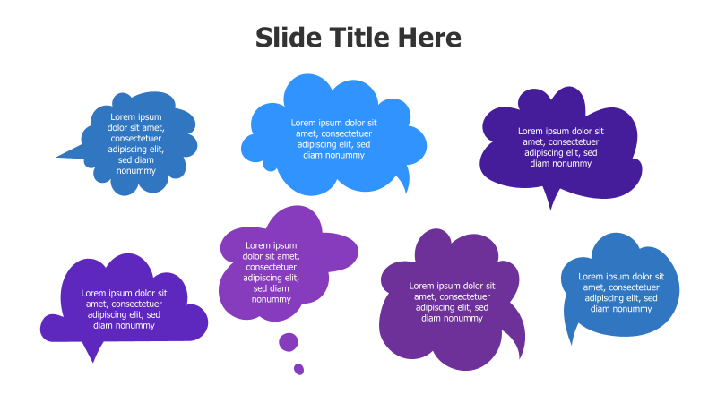 6-Point Speech Bubble Infographic
