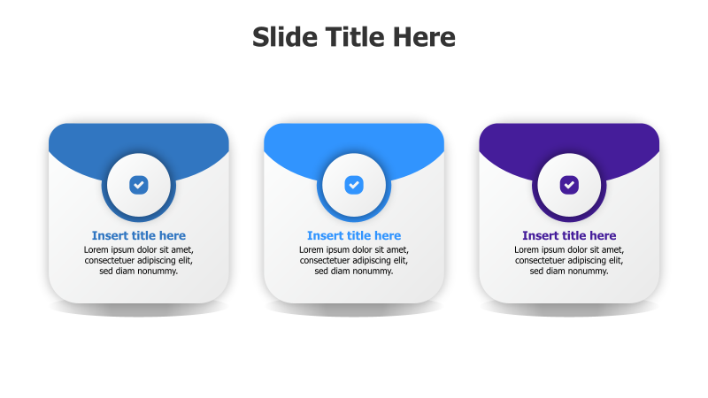 3-Step Process with Circular Icons