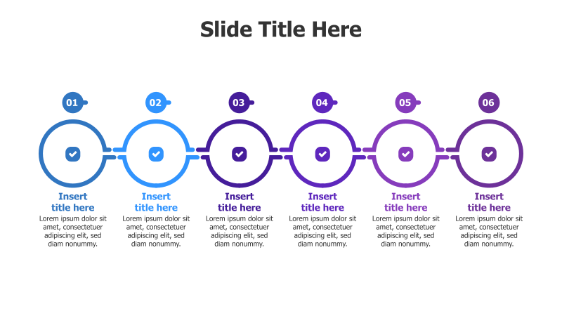6-Step Circular Process with Numbering