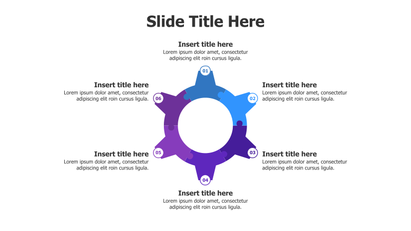 6-Point Puzzle Gear Infographic