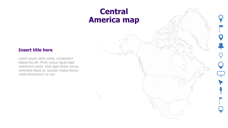 Central America Map Template