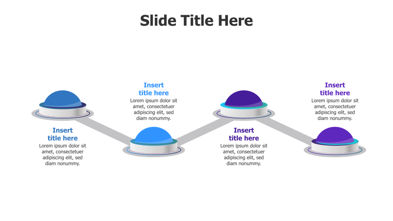 4-Point Zigzag Infographic