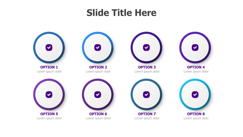 8 Options with Checkmarks