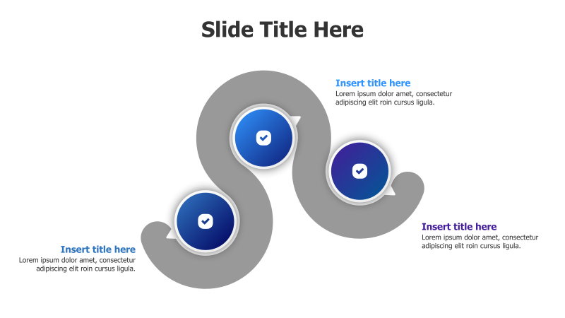 3 Points with Circular Infographic