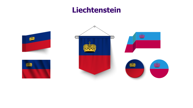 Liechtenstein Flag Variations