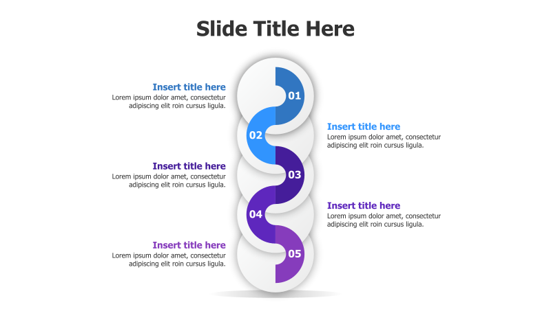 5-Step Half-Circle Infographic