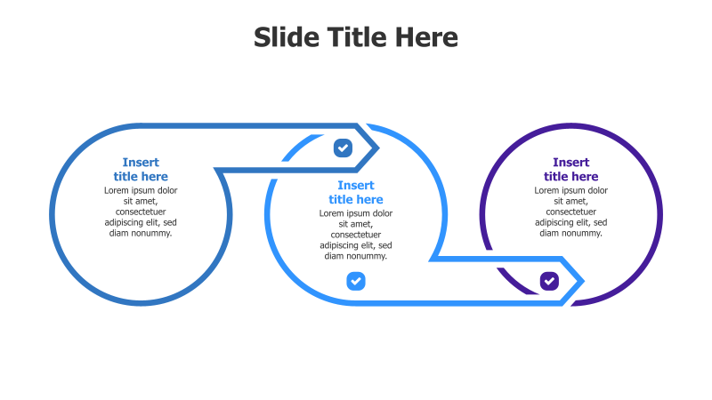 3-Step Circular Process with Arrows