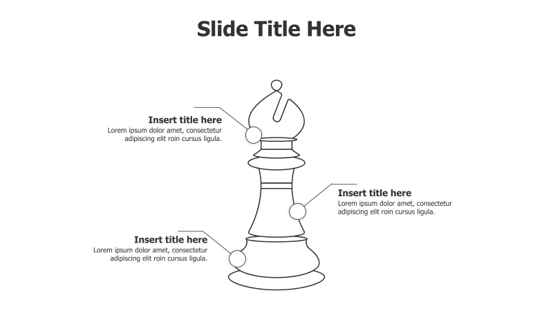 3-Point Outline Chess Bishop Infographic