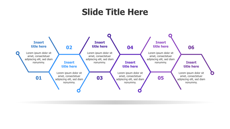 6-Point Hexagon Infographic
