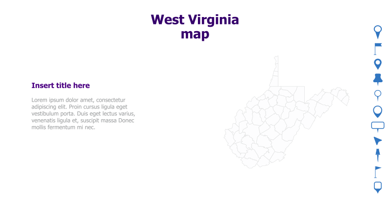 West Virginia Map Template