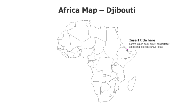 Africa Map - Djibouti Highlight