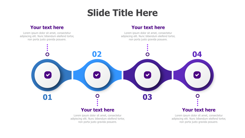 4-Step Circular Timeline