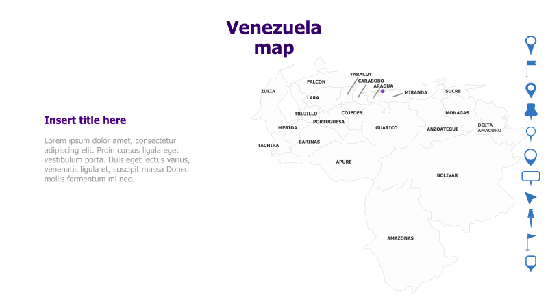 Venezuela Map with State Names