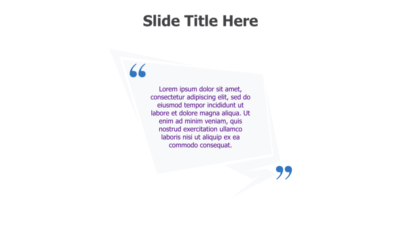 Quote Slide with Speech Bubbles