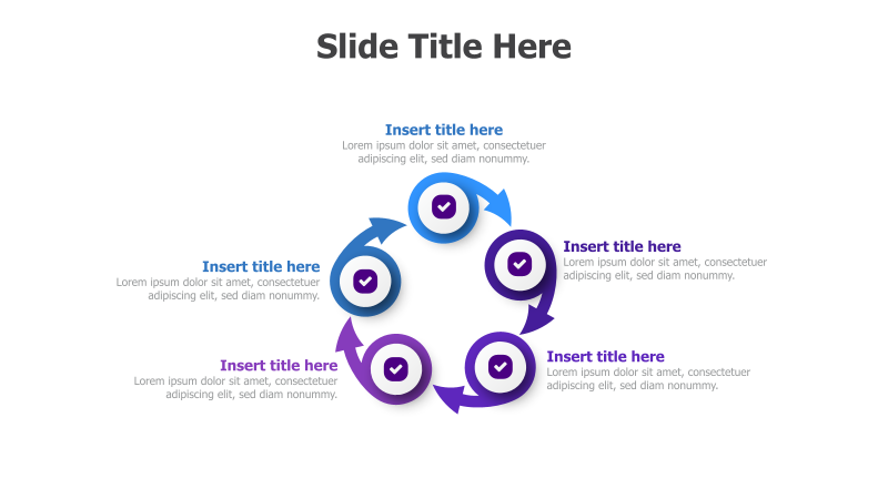 5-Step Circular Process with Arrows