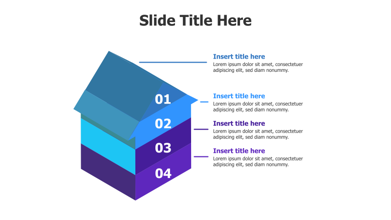 4-Level 3D Stacked Blocks Diagram