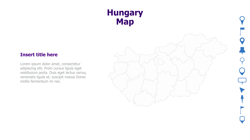 Hungary Map Template