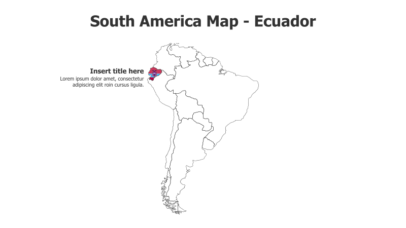 South America Map - Ecuador