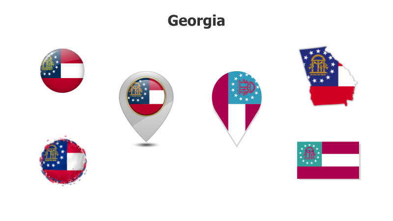 Georgia State Flag Variations