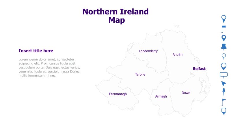 Northern Ireland Map Template