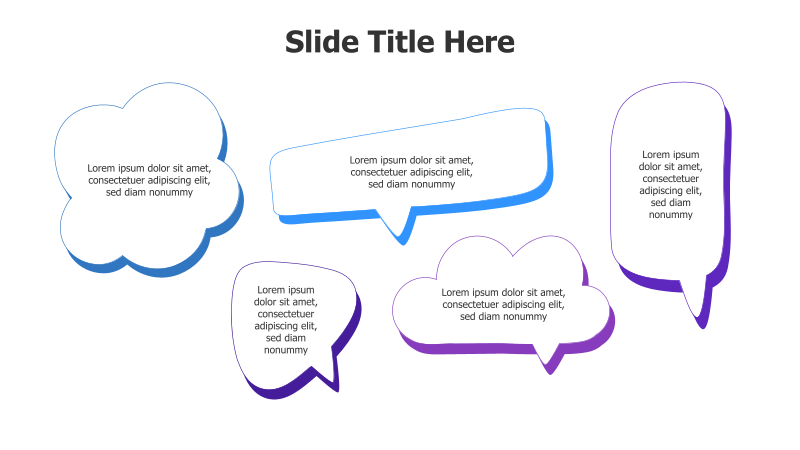 5 Speech Bubbles Infographic