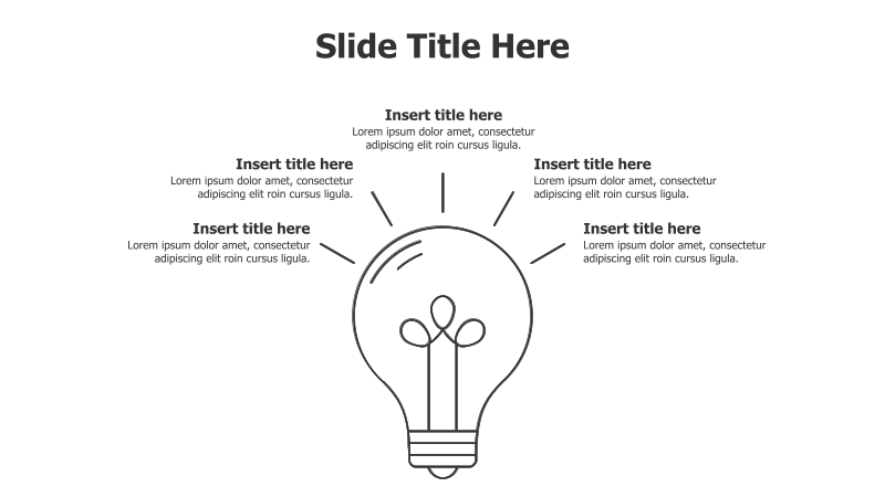 5 Points Lightbulb Infographic