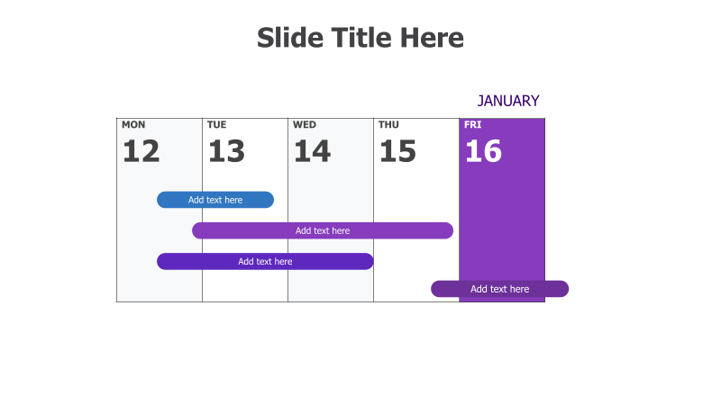 January Calendar with Highlighted Dates