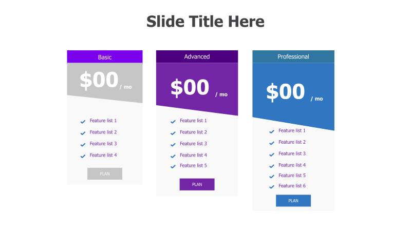 3-Tier Pricing Plan Comparison
