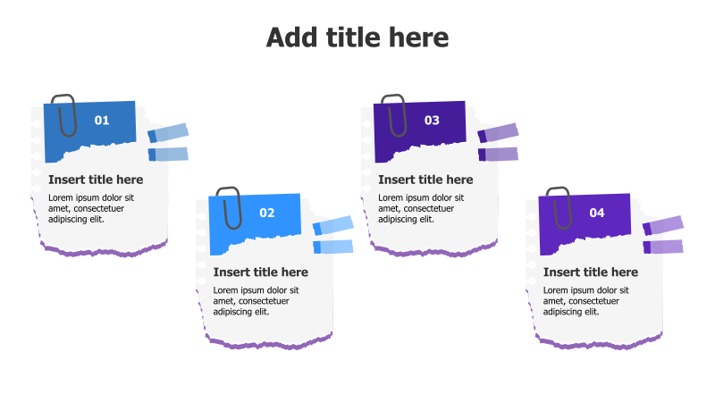 4-Step Process with Sticky Note Visuals