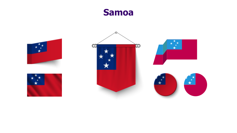 Samoa Flag Variations