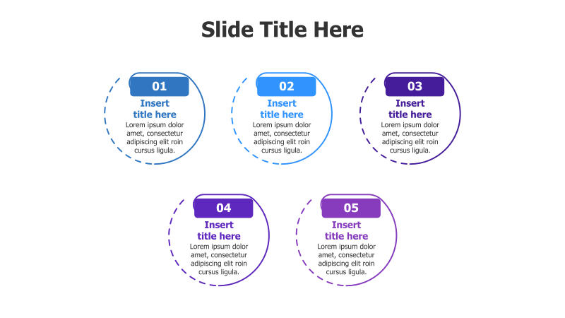5-Step Numbered Circle Infographic