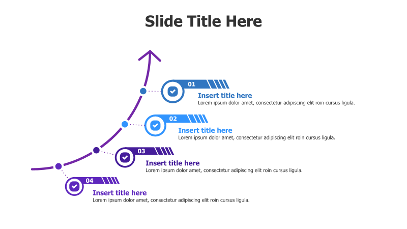 4-Step Upward Progression Infographic