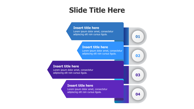 4-Step Twisted Stripe Infographic