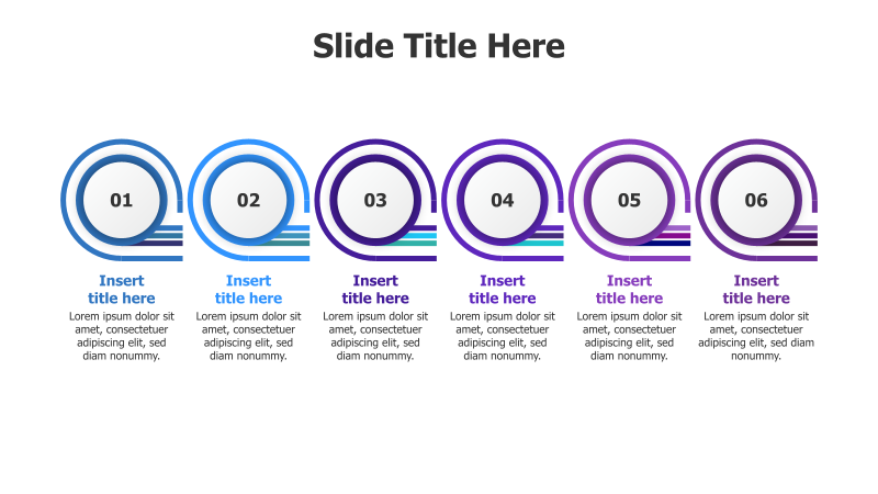 6-Step Circular Process with Numbering