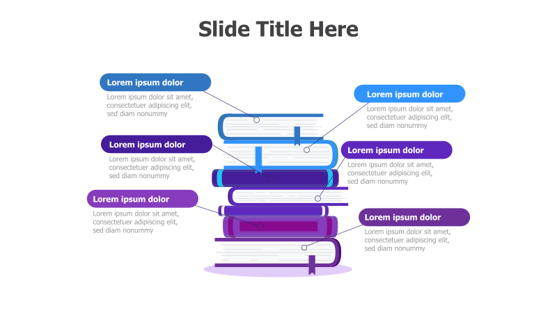 6-Point Stacked Book Diagram