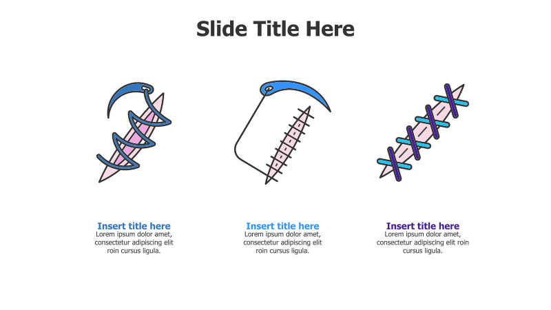 3 Surgical Stitch Types Infographic