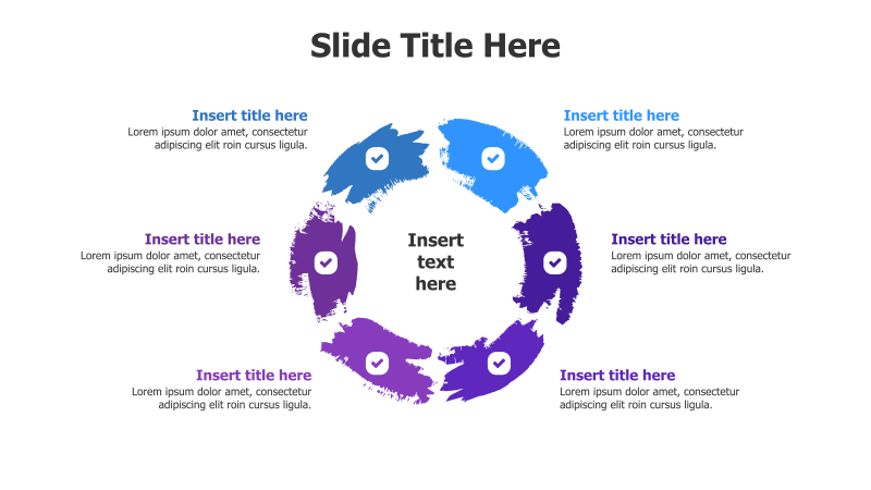 6-Step Circular Infographic with Scratchy Effect