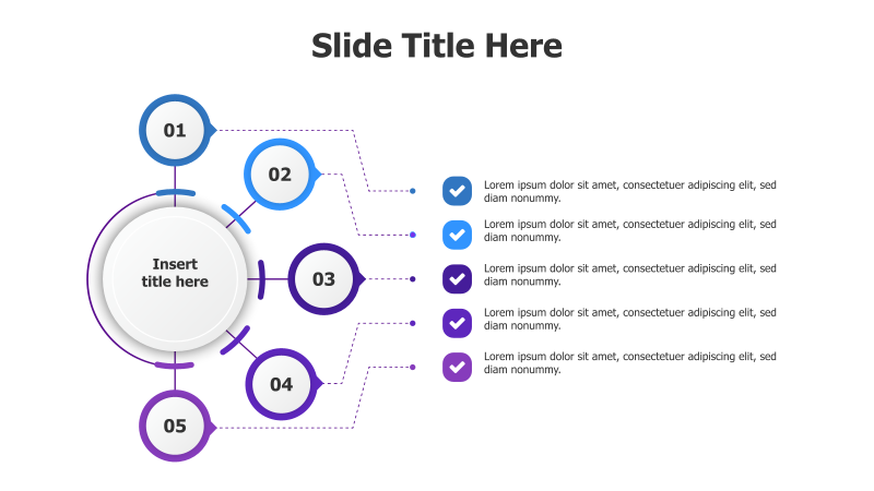 5-Step Branching Circle Infographic