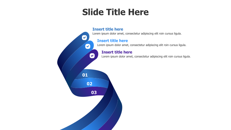3-Point 3D Twisted Stripe Infographic