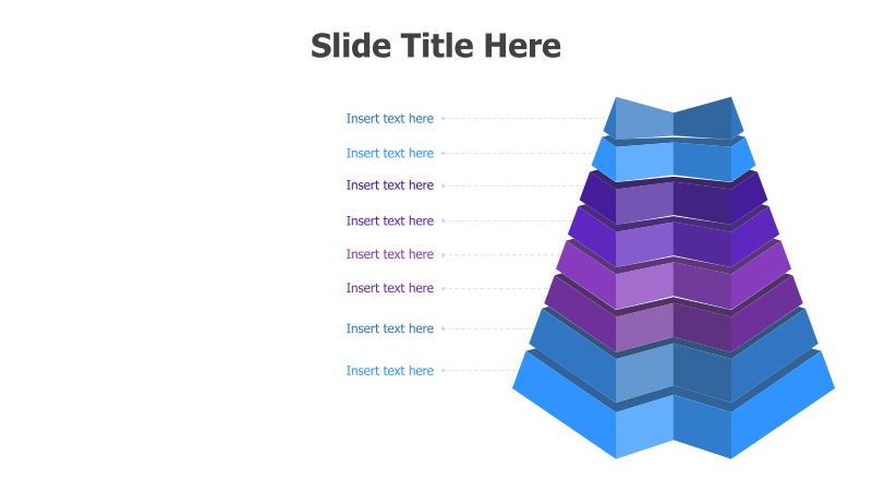 8-Level 3D Pyramid Diagram