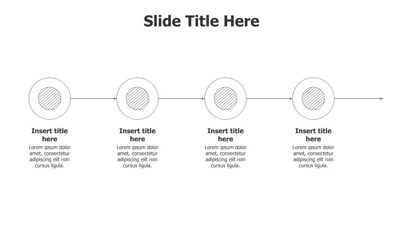 4-Step Doodle Circle Timeline