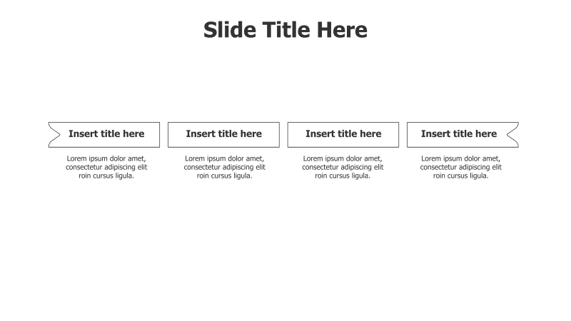 4 Points Framed Titles Infographic